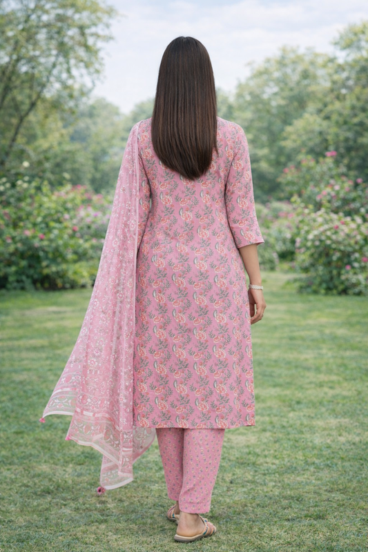 Urmi fashion Floral Printed Kurti Set for Women – Ethnic Casual Wear