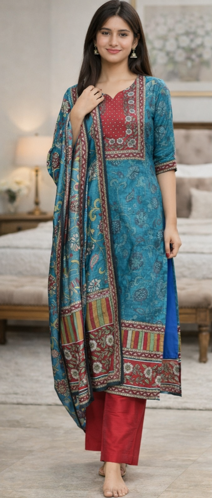 Urmi fashion Elegant Ethnic Kurta Set – Graceful Sitting Side View Look
