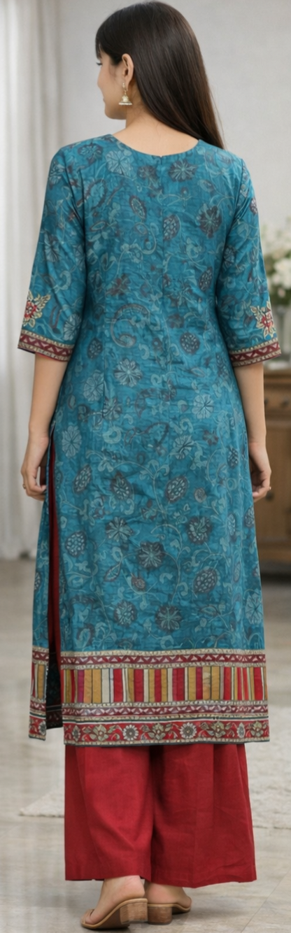 Urmi fashion Elegant Ethnic Kurta Set – Graceful Sitting Side View Look